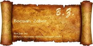 Bocsan Zobor névjegykártya